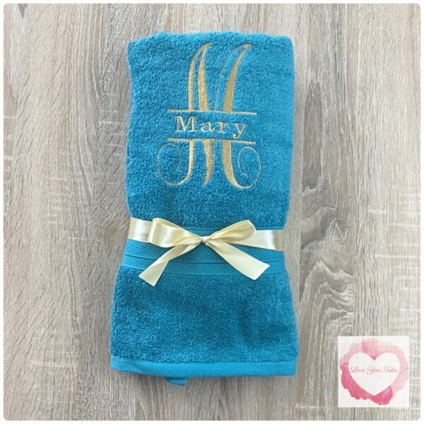 Embroidered split monogrammed towel - Image 8