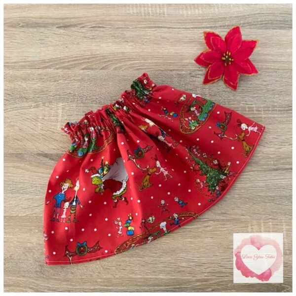 The Grinch red Christmas paperbag skirt various sizes -ready to ship - Image 4
