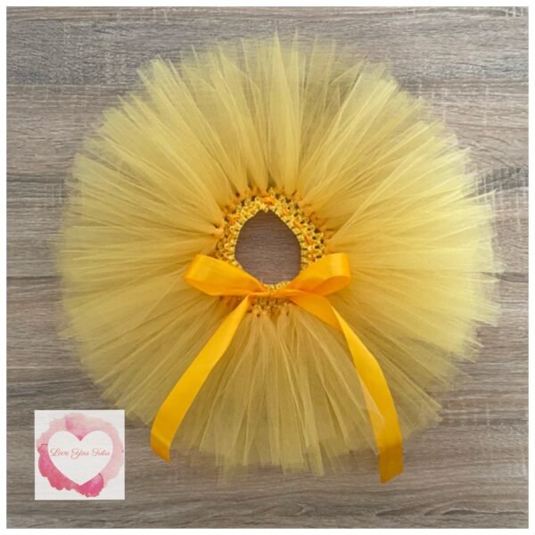 Gold short tutu 6-12 months -ready to ship