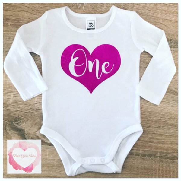 Heart one Birthday design