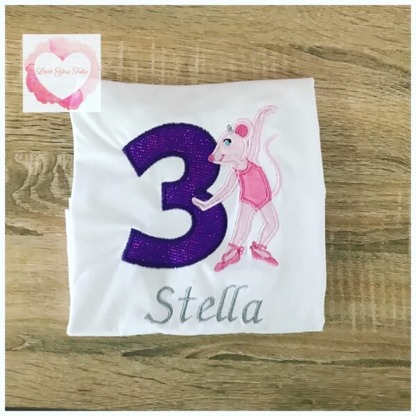 Embroidered Angelina design